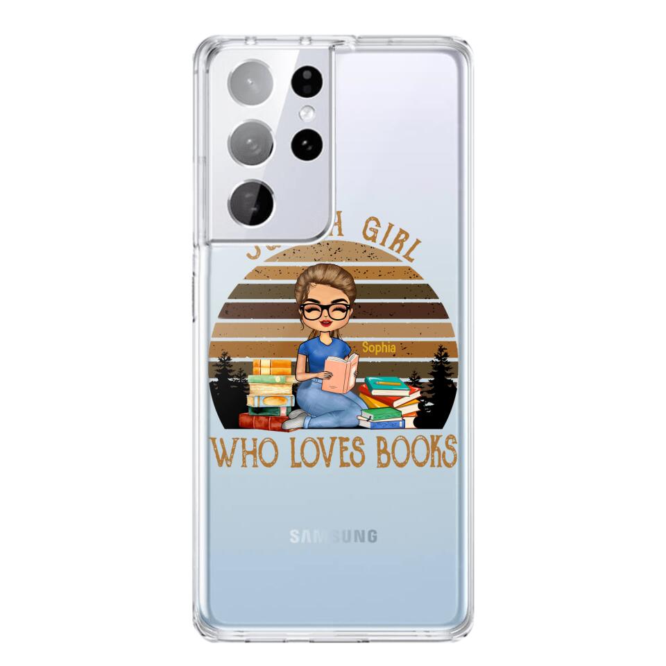PERSONALIZED JUST A GIRL WHO LOVES BOOKS SILICON PHONECASE NQTN2405