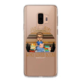 PERSONALIZED JUST A GIRL WHO LOVES BOOKS SILICON PHONECASE NQTN2405