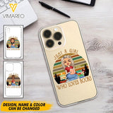 PERSONALIZED JUST A GIRL WHO LOVES BOOKS SILICON PHONECASE NQTN2405
