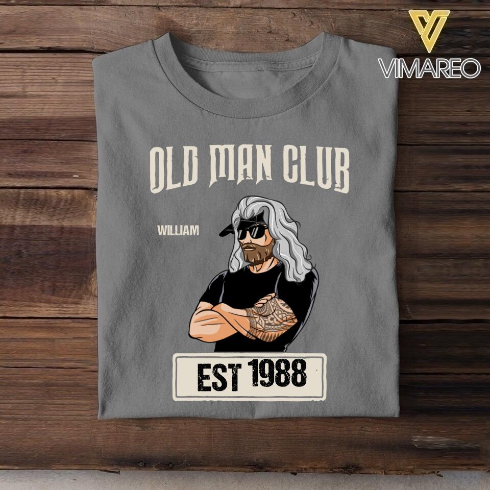 Personalized Old Man Club Tshirt Printed QTVQ2605