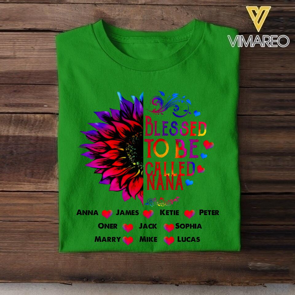 Personalized Blessed To be Called Nana Tshirt Printed 22MAY-HC26