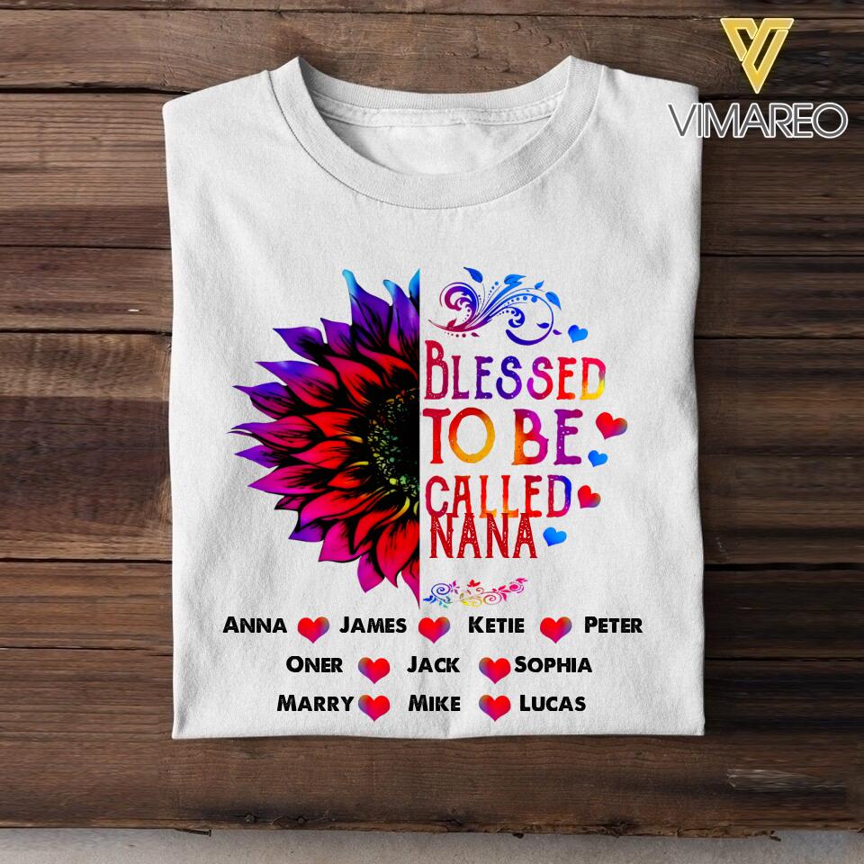 Personalized Blessed To be Called Nana Tshirt Printed 22MAY-HC26  copy