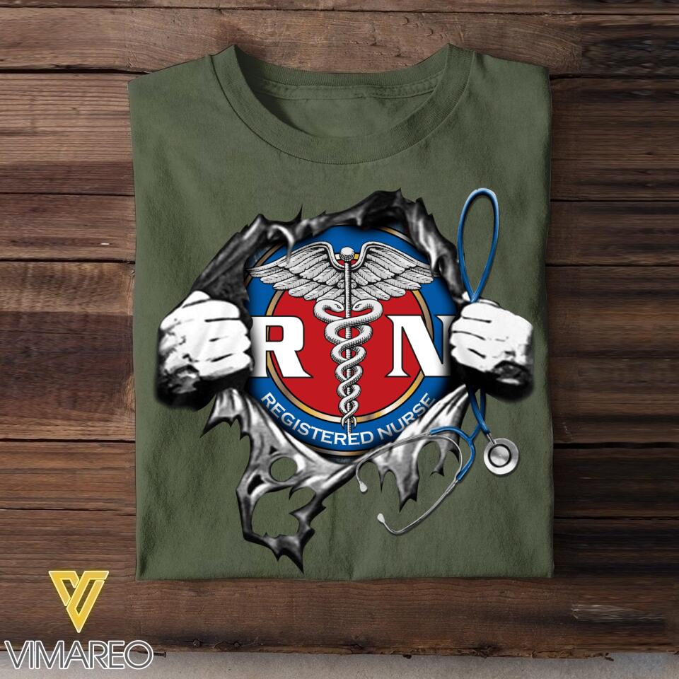 Personalized Nurse Tshirt Printed 22MAY-DT27