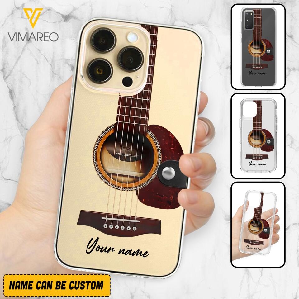 DH Personalized Guitar Transparent Silicone Phonecase Printed HQ2705