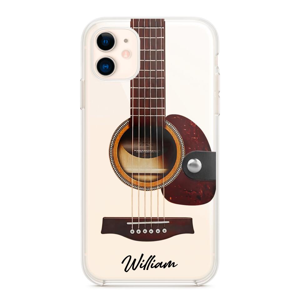 DH Personalized Guitar Transparent Silicone Phonecase Printed HQ2705