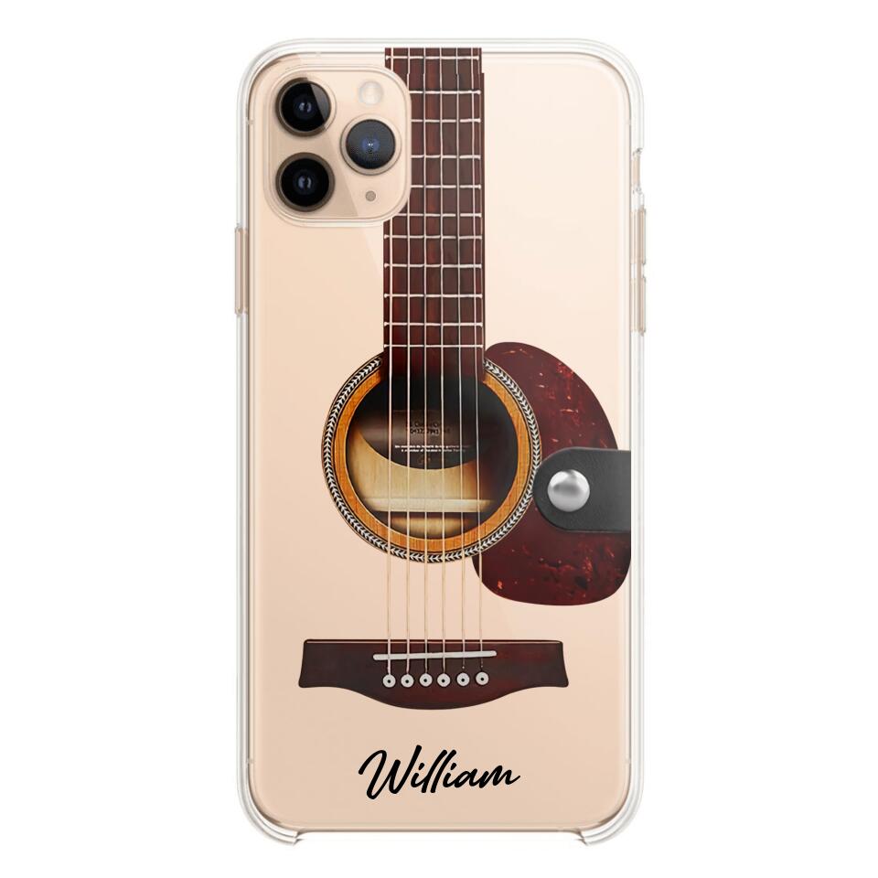 DH Personalized Guitar Transparent Silicone Phonecase Printed HQ2705