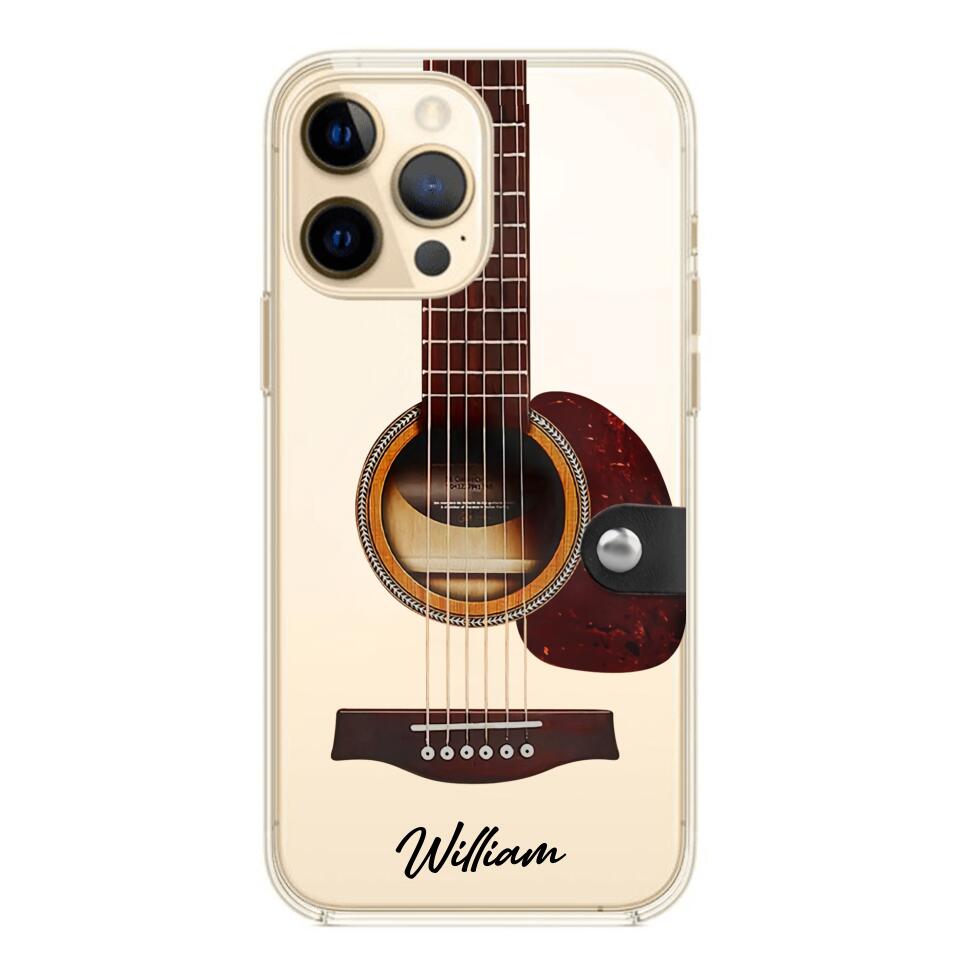 DH Personalized Guitar Transparent Silicone Phonecase Printed HQ2705