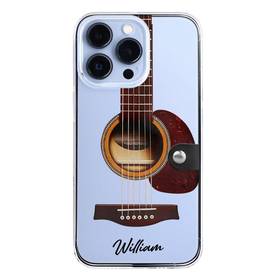 DH Personalized Guitar Transparent Silicone Phonecase Printed HQ2705