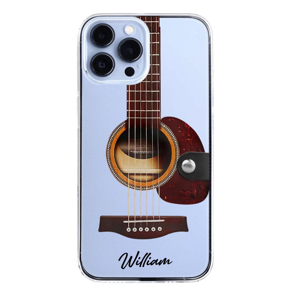 DH Personalized Guitar Transparent Silicone Phonecase Printed HQ2705