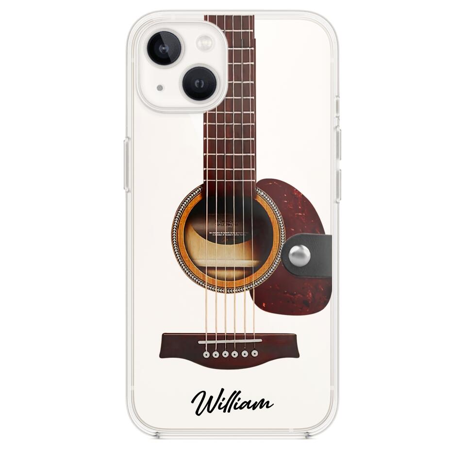 DH Personalized Guitar Transparent Silicone Phonecase Printed HQ2705