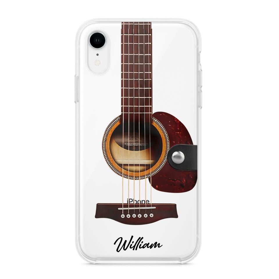 DH Personalized Guitar Transparent Silicone Phonecase Printed HQ2705