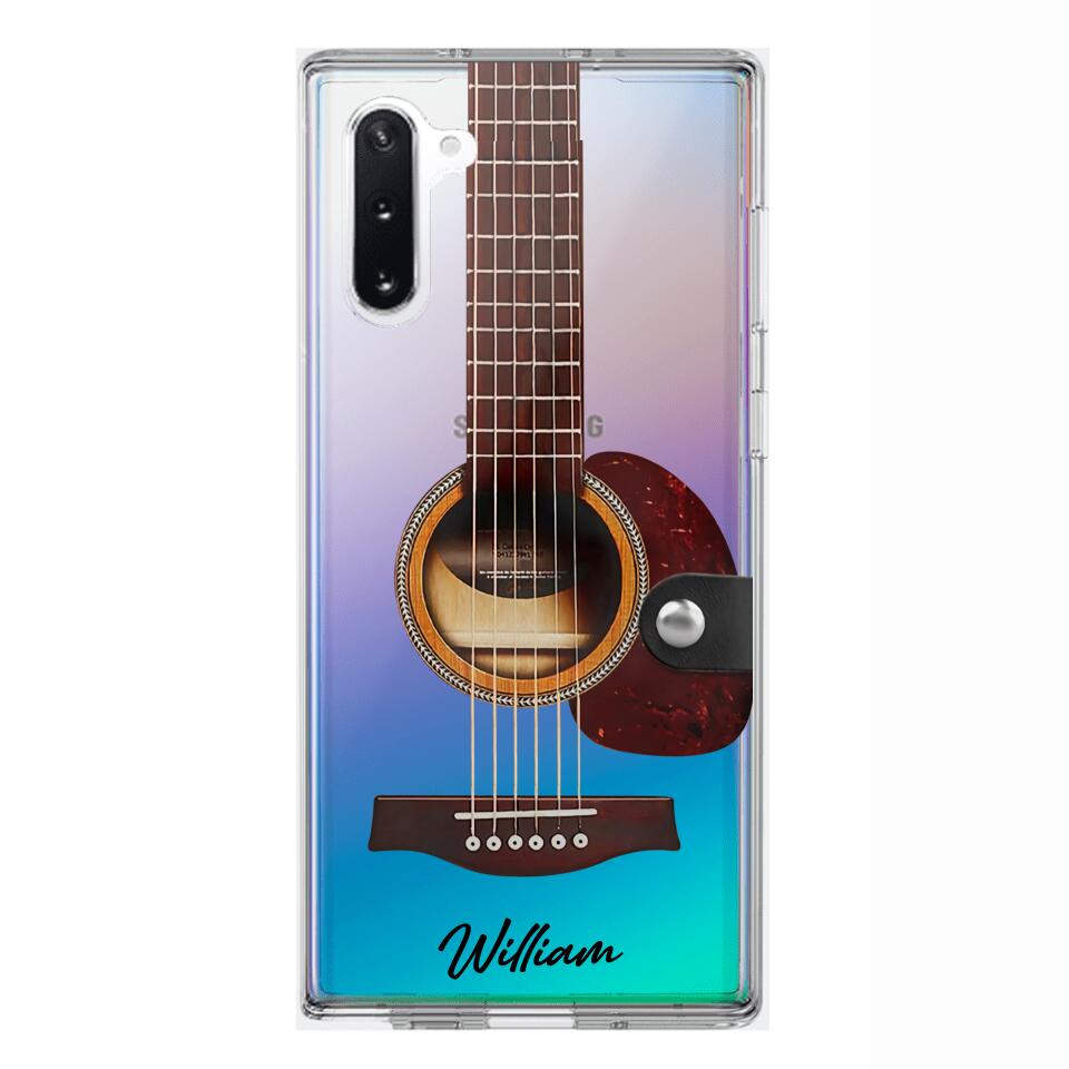 DH Personalized Guitar Transparent Silicone Phonecase Printed HQ2705