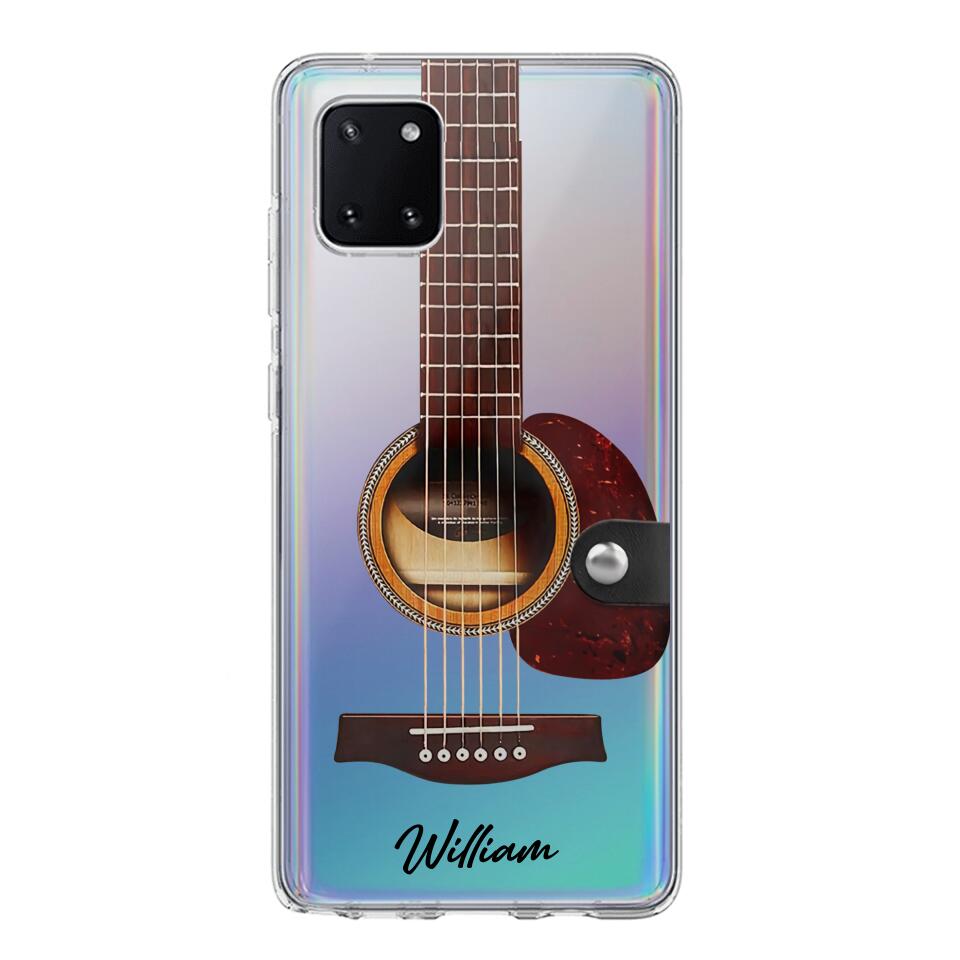 DH Personalized Guitar Transparent Silicone Phonecase Printed HQ2705