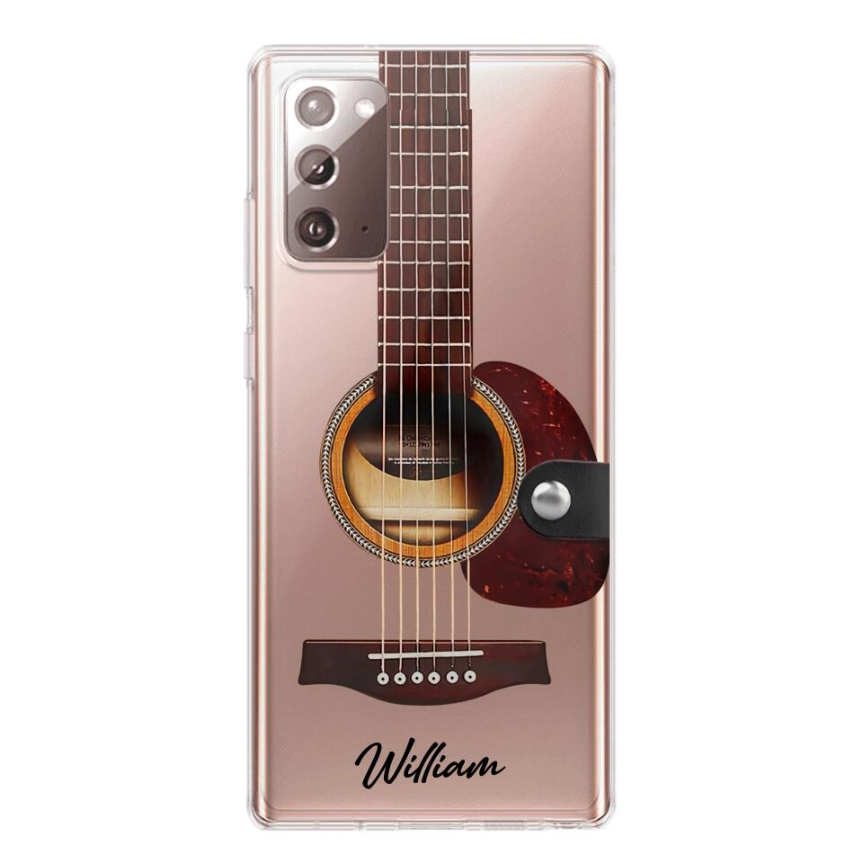 DH Personalized Guitar Transparent Silicone Phonecase Printed HQ2705
