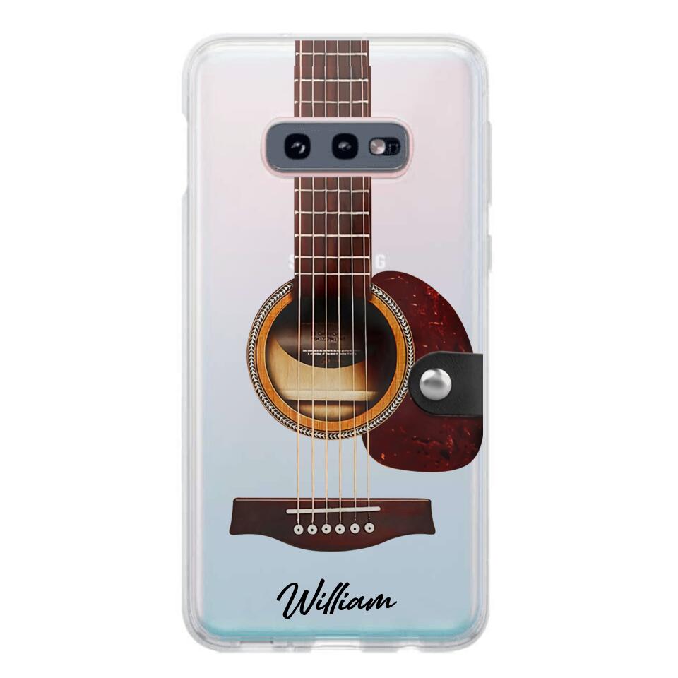 DH Personalized Guitar Transparent Silicone Phonecase Printed HQ2705