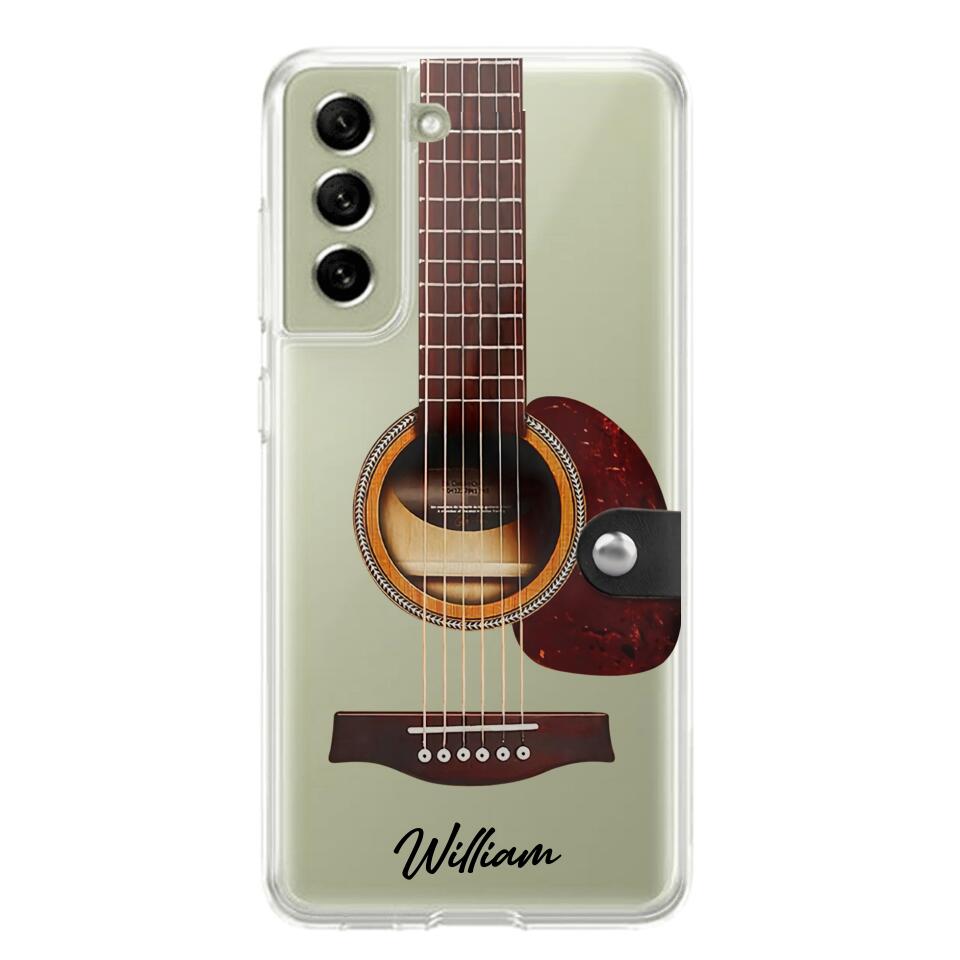 DH Personalized Guitar Transparent Silicone Phonecase Printed HQ2705