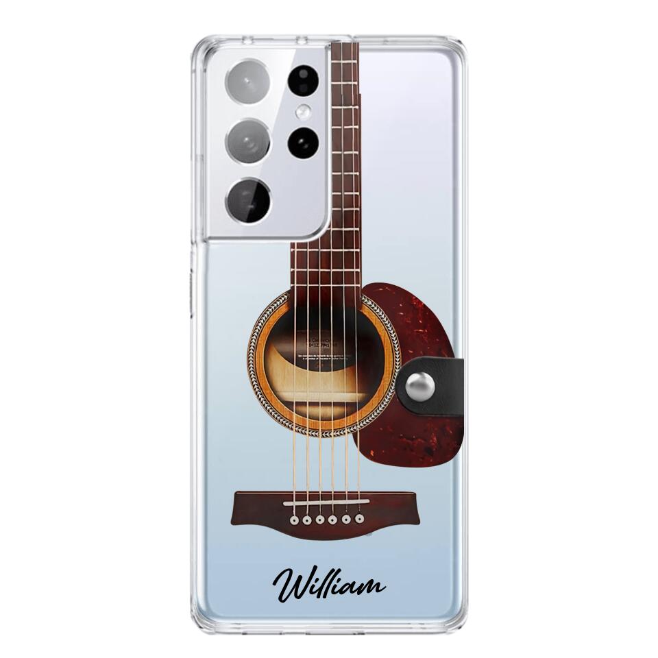 DH Personalized Guitar Transparent Silicone Phonecase Printed HQ2705