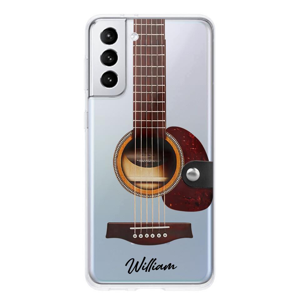 DH Personalized Guitar Transparent Silicone Phonecase Printed HQ2705