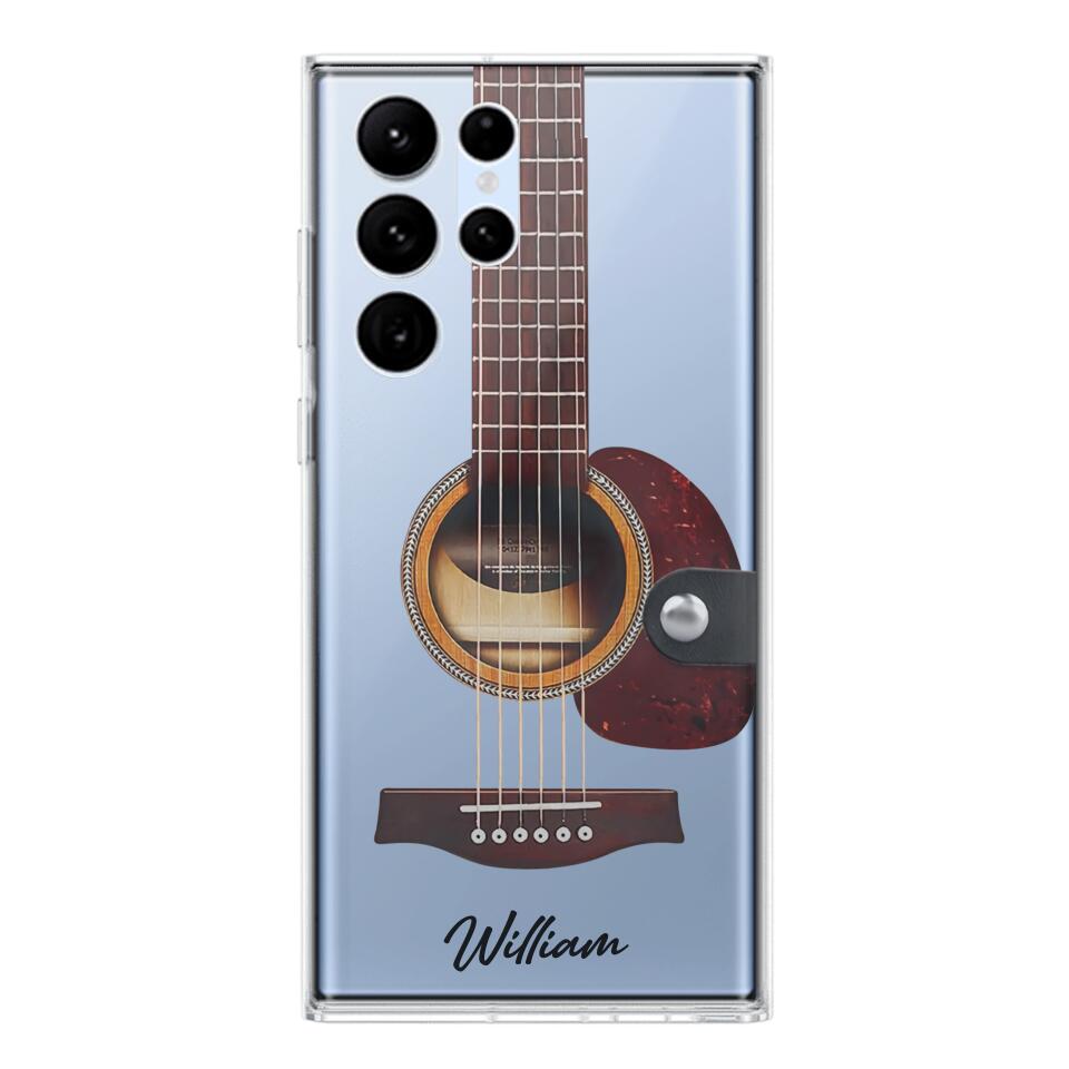 DH Personalized Guitar Transparent Silicone Phonecase Printed HQ2705