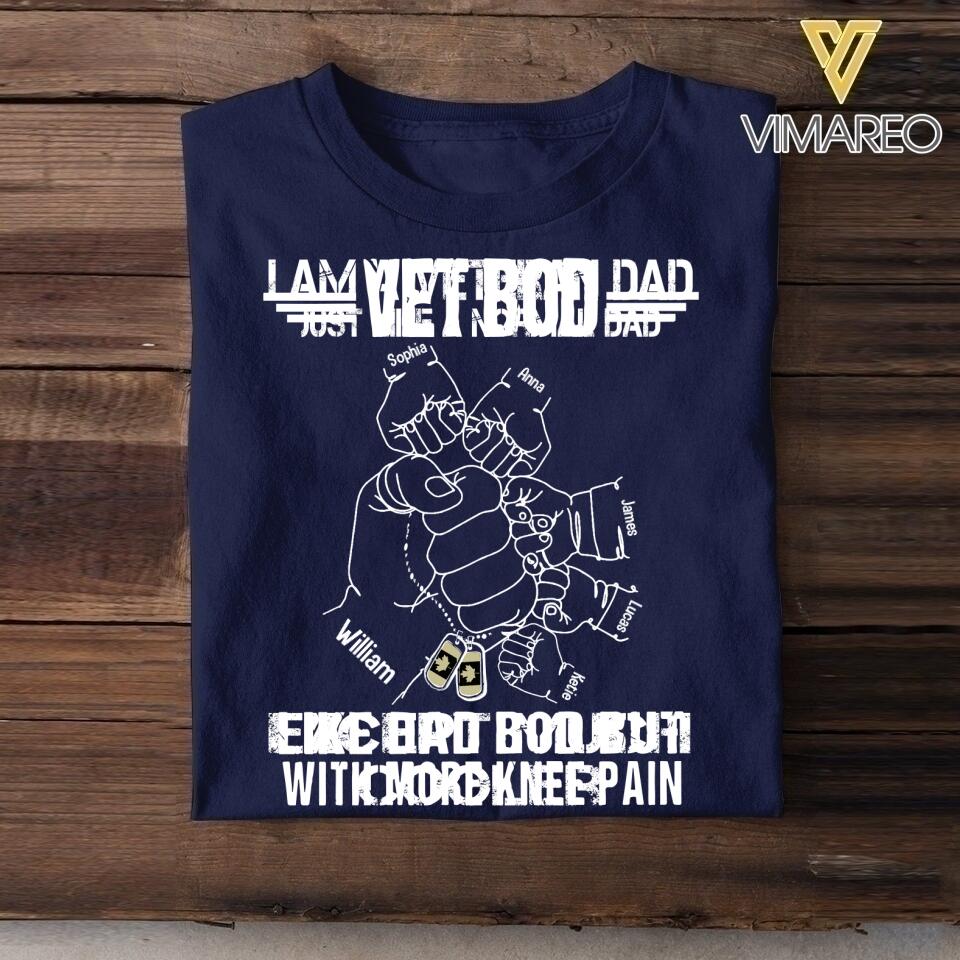 Personalized Canadian Veteran Dad Bob Kid Name Tshirt Printed QTVQ2705