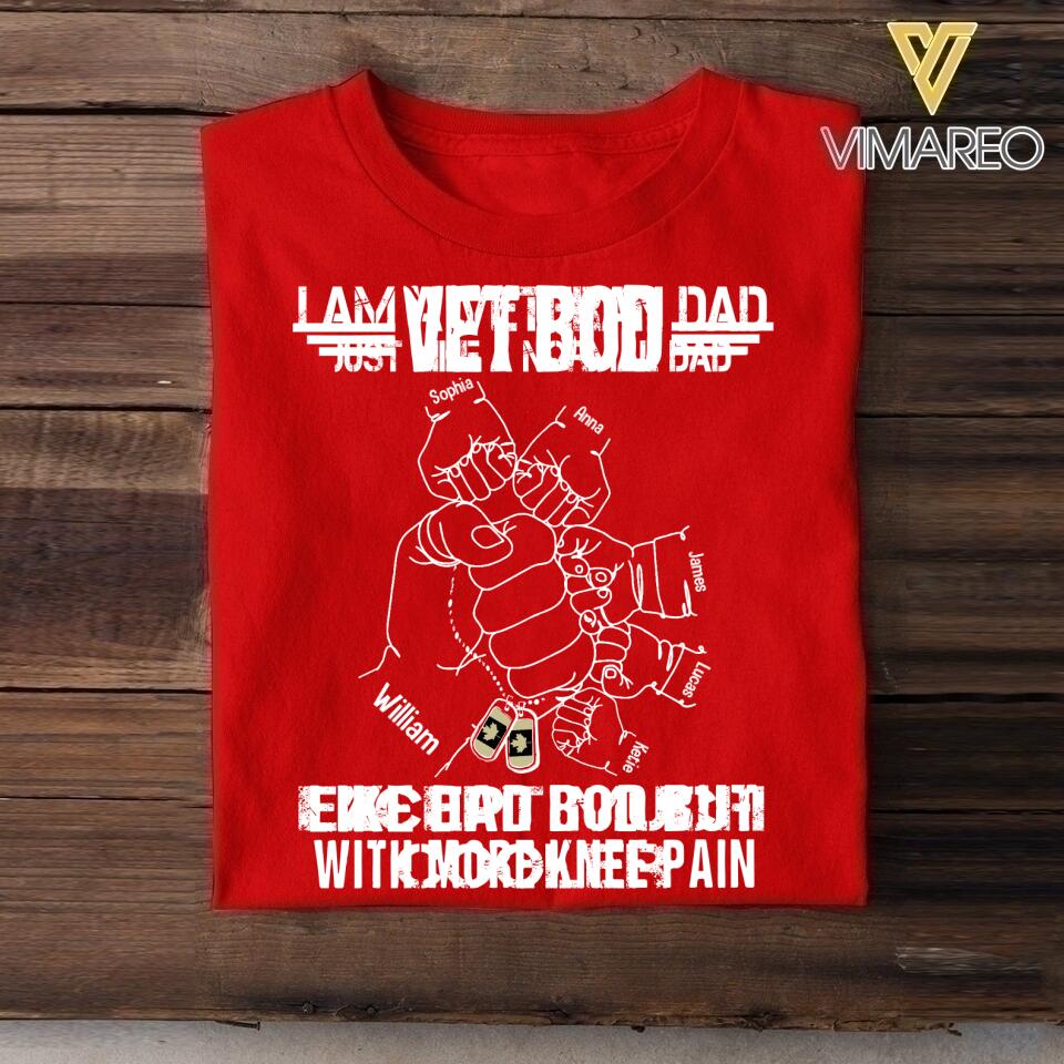 Personalized Canadian Veteran Dad Bob Kid Name Tshirt Printed QTVQ2705