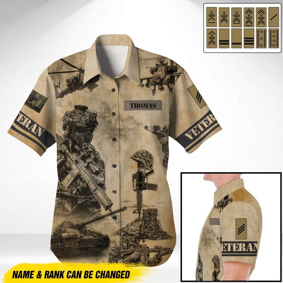 DH Swiss Veterans Hawaii Shirt Printed DT3005