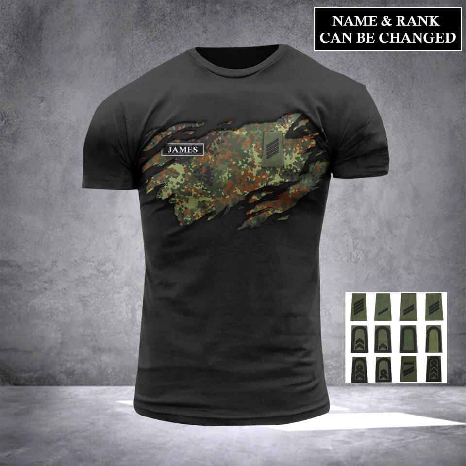 DH Personalized German Soldier Tshirt 3D Printed HC3005