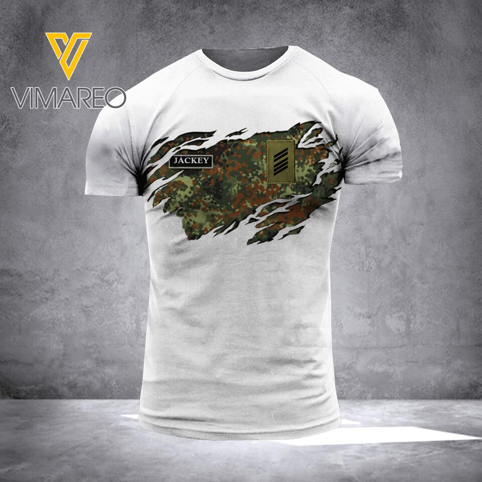 DH Personalized German Soldier Tshirt 3D Printed HC3005