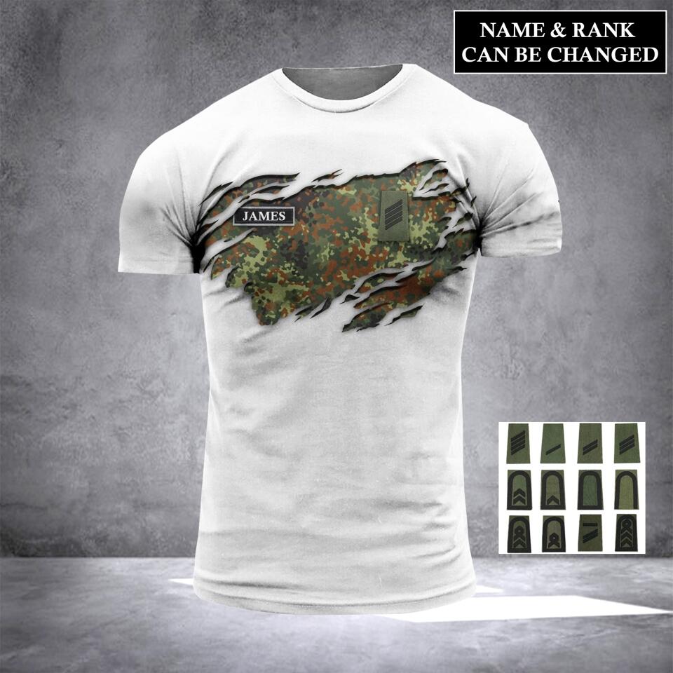 DH Personalized German Soldier Tshirt 3D Printed HC3005