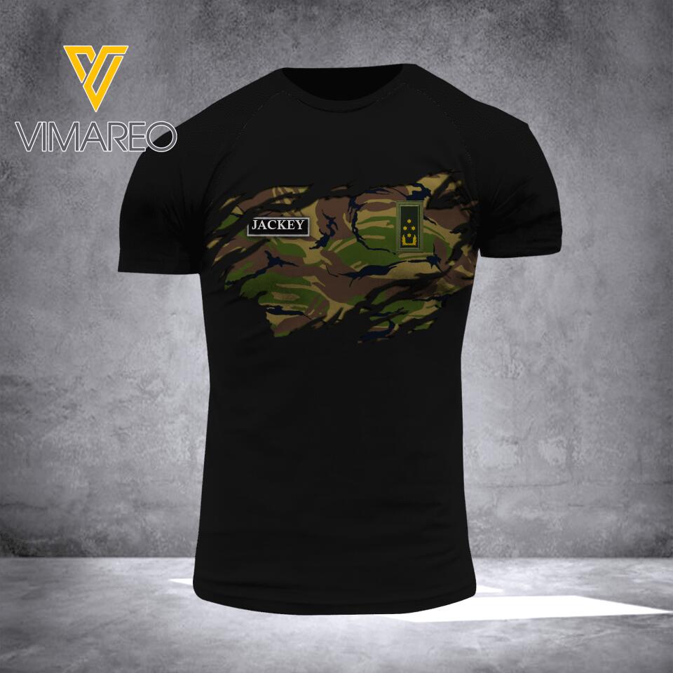 DH Personalized Netherland Soldier Tshirt 3D Printed HC3005