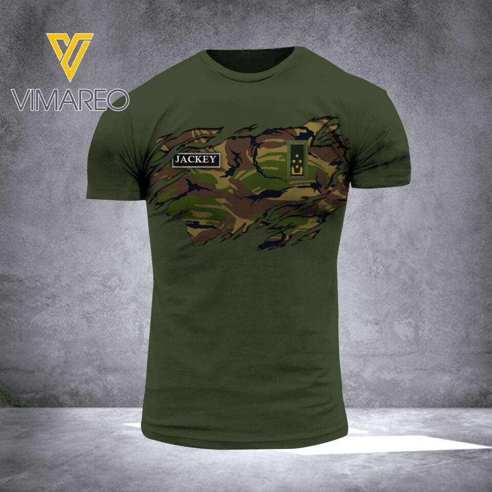 DH Personalized Netherland Soldier Tshirt 3D Printed HC3005