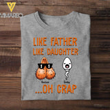 Personalized Like Father Like Daughter Son Oh Crap Tshirt Printed NQHC2505