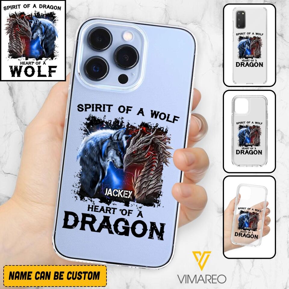 PERSONALIZED DRAGON WOLF SILICON PHONECASE NQVQ2505