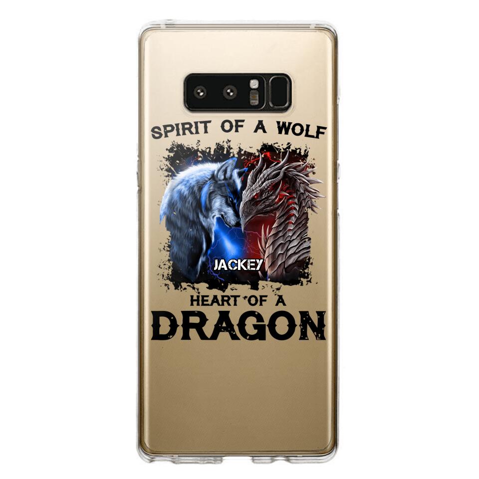 PERSONALIZED DRAGON WOLF SILICON PHONECASE NQVQ2505