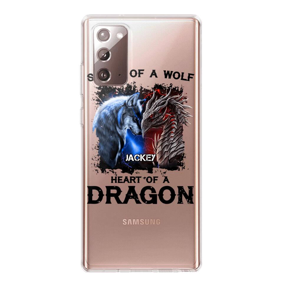 PERSONALIZED DRAGON WOLF SILICON PHONECASE NQVQ2505