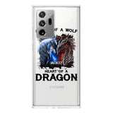 PERSONALIZED DRAGON WOLF SILICON PHONECASE NQVQ2505