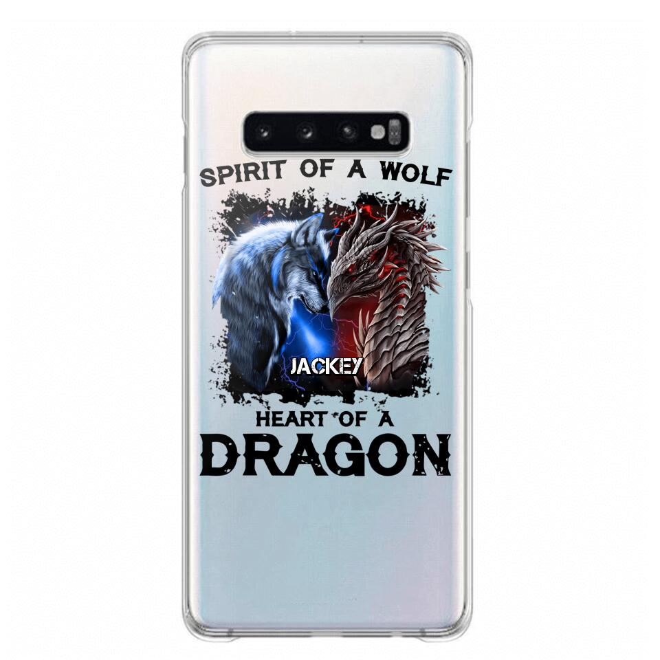 PERSONALIZED DRAGON WOLF SILICON PHONECASE NQVQ2505