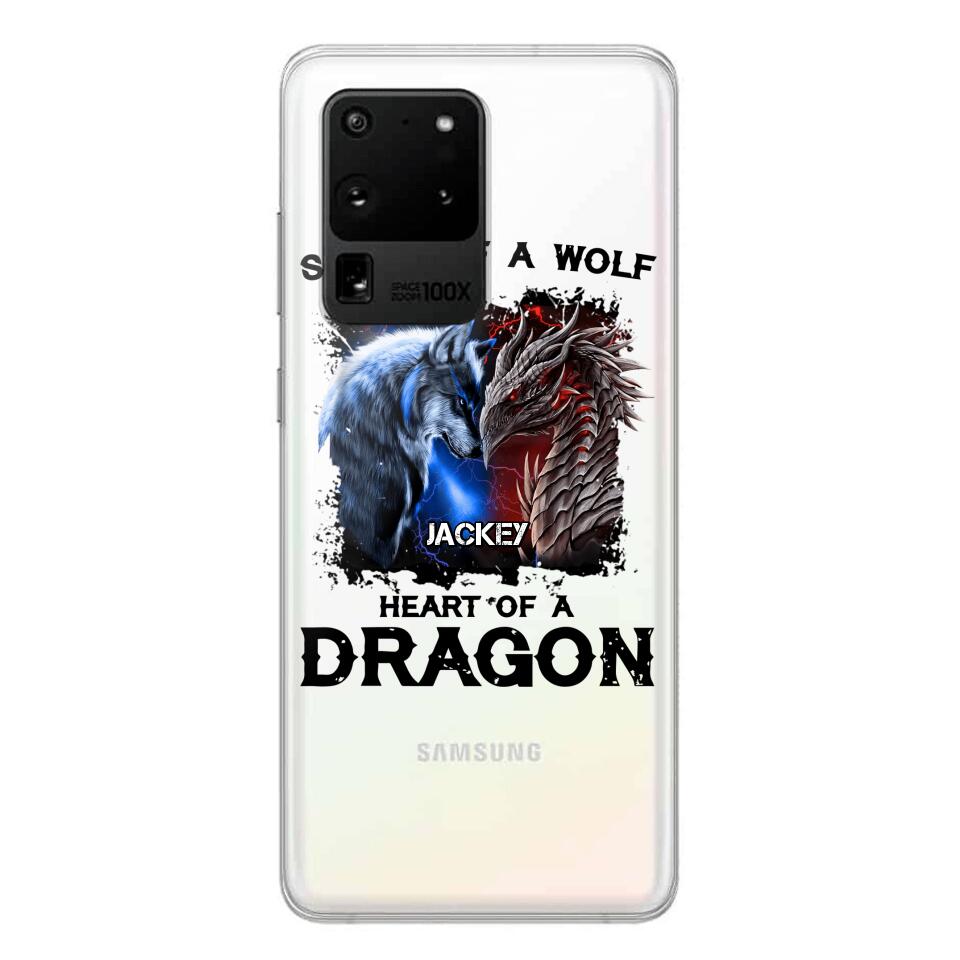 PERSONALIZED DRAGON WOLF SILICON PHONECASE NQVQ2505