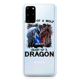 PERSONALIZED DRAGON WOLF SILICON PHONECASE NQVQ2505