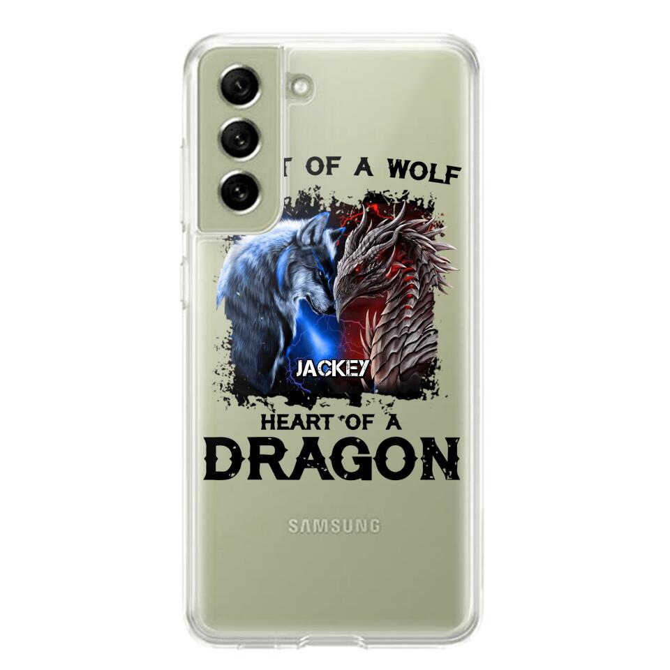 PERSONALIZED DRAGON WOLF SILICON PHONECASE NQVQ2505