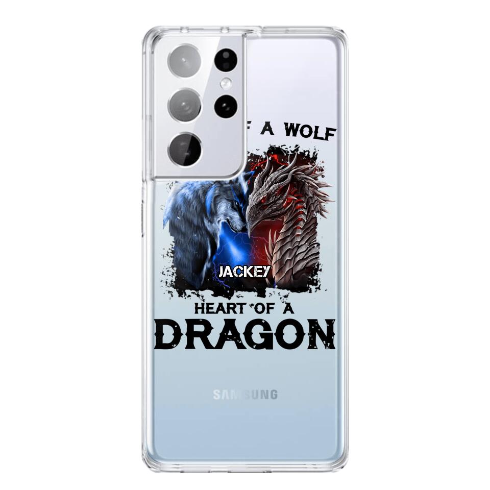 PERSONALIZED DRAGON WOLF SILICON PHONECASE NQVQ2505