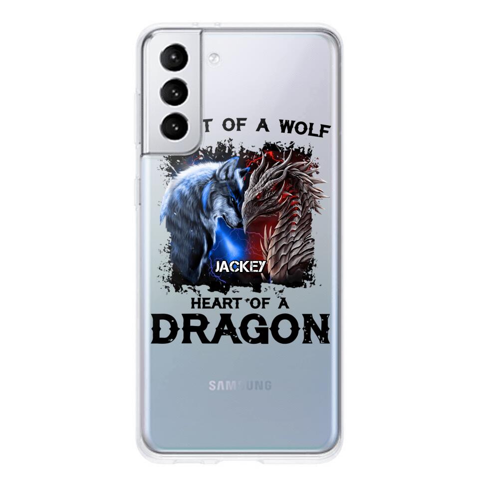 PERSONALIZED DRAGON WOLF SILICON PHONECASE NQVQ2505