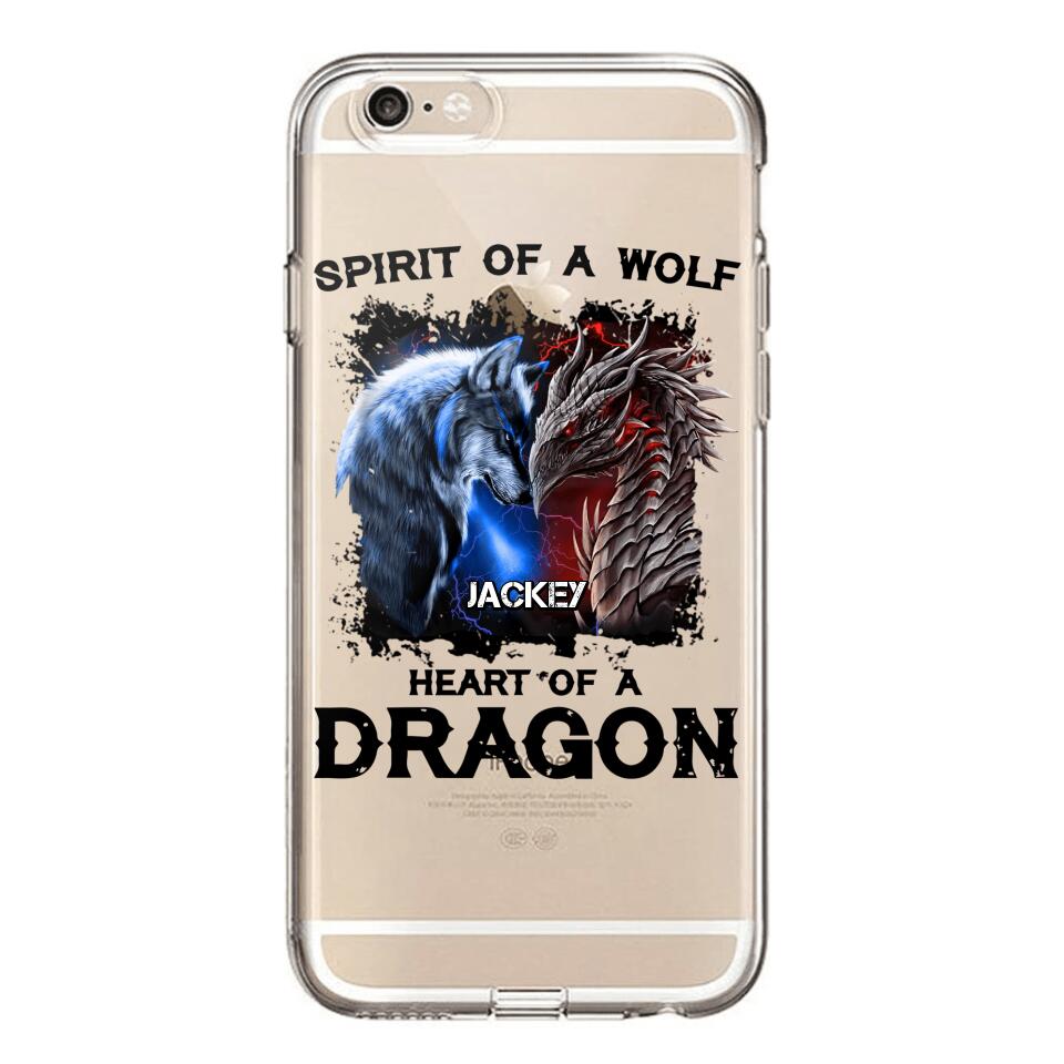 PERSONALIZED DRAGON WOLF SILICON PHONECASE NQVQ2505