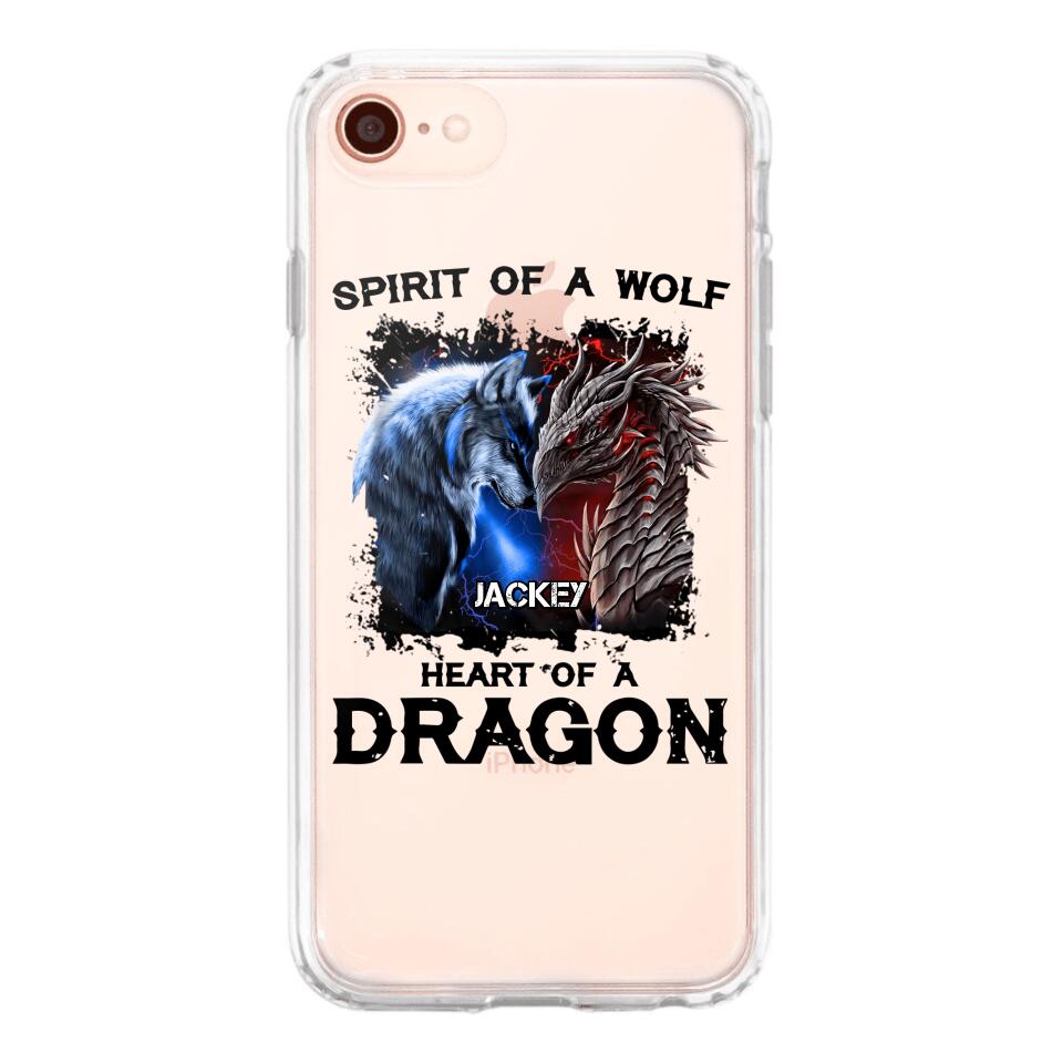 PERSONALIZED DRAGON WOLF SILICON PHONECASE NQVQ2505