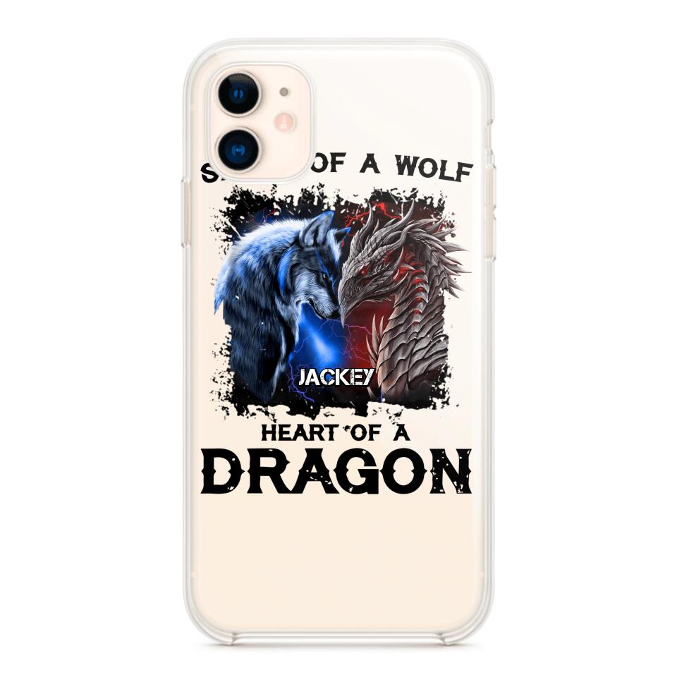 PERSONALIZED DRAGON WOLF SILICON PHONECASE NQVQ2505
