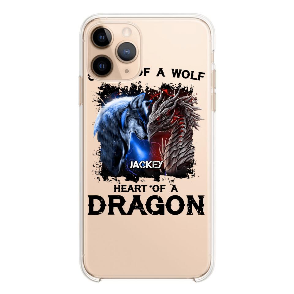 PERSONALIZED DRAGON WOLF SILICON PHONECASE NQVQ2505