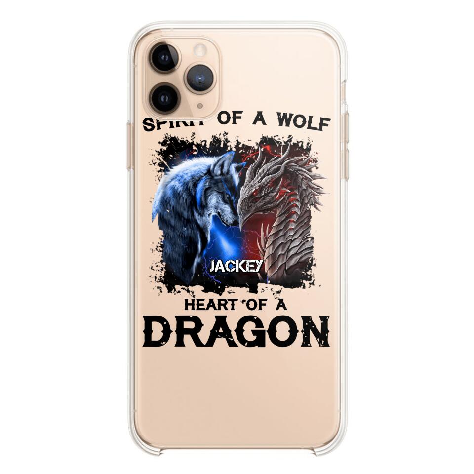PERSONALIZED DRAGON WOLF SILICON PHONECASE NQVQ2505