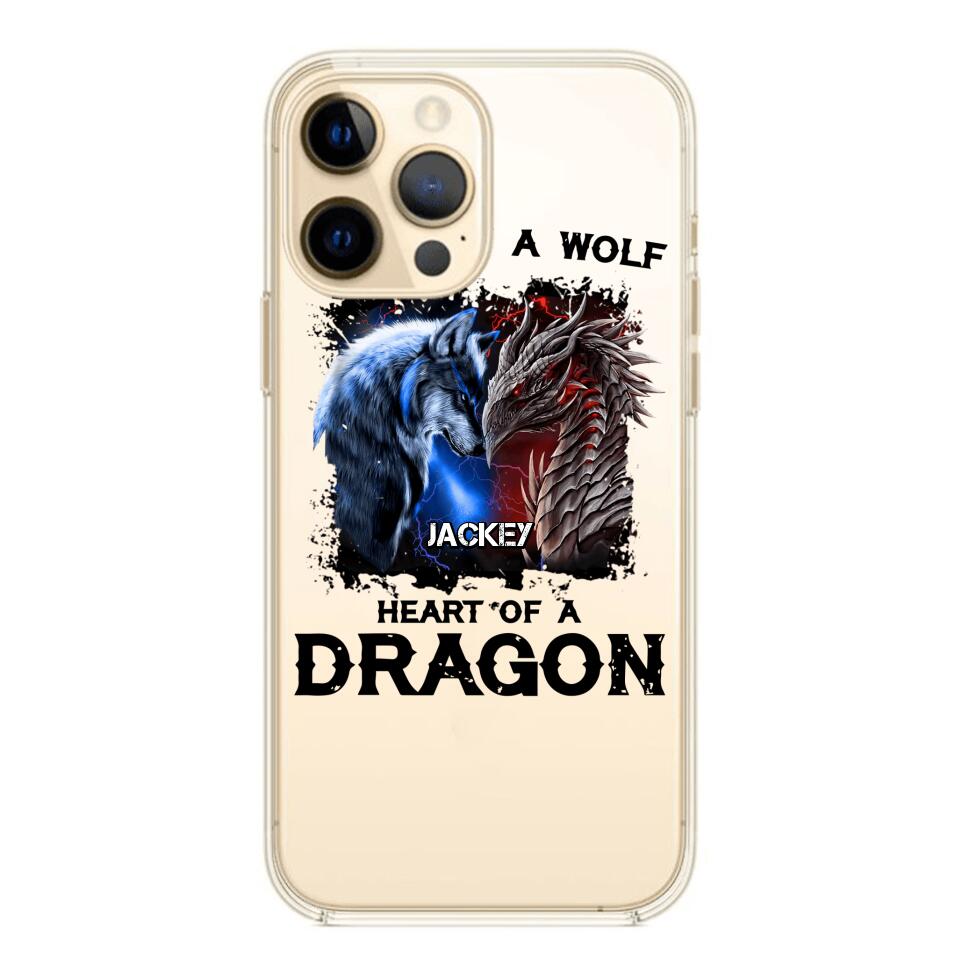 PERSONALIZED DRAGON WOLF SILICON PHONECASE NQVQ2505