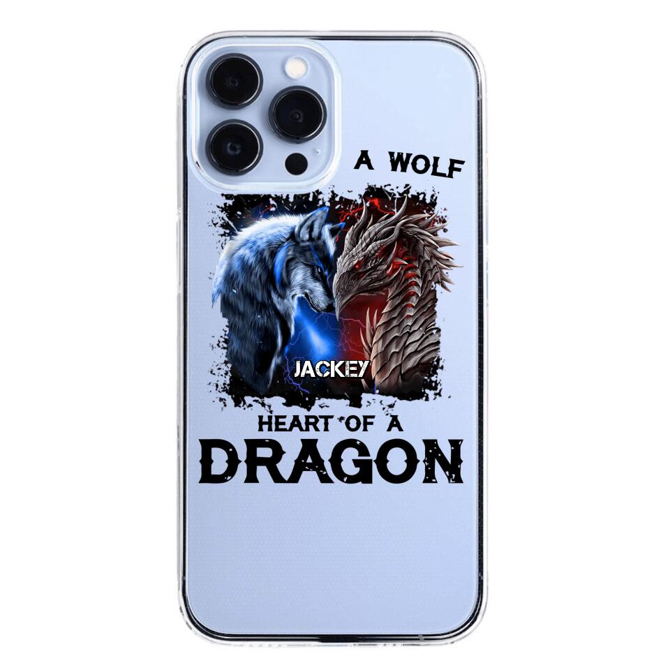 PERSONALIZED DRAGON WOLF SILICON PHONECASE NQVQ2505
