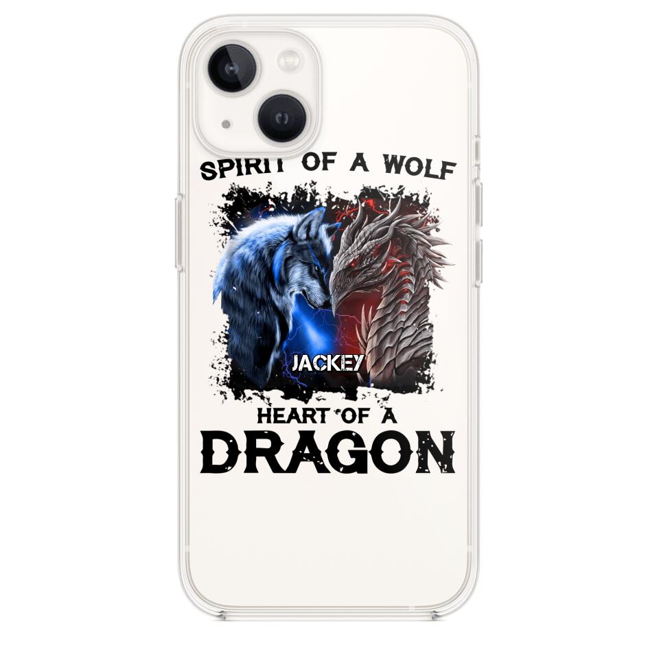 PERSONALIZED DRAGON WOLF SILICON PHONECASE NQVQ2505